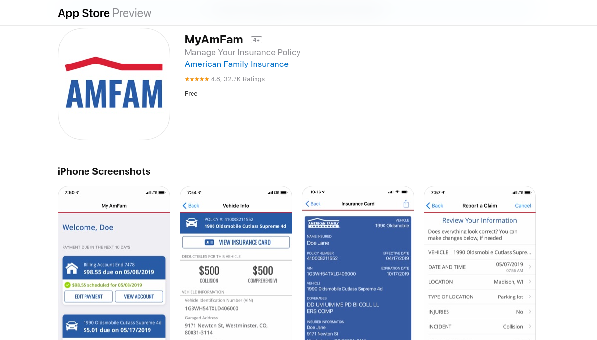 American Family App iOS-medium