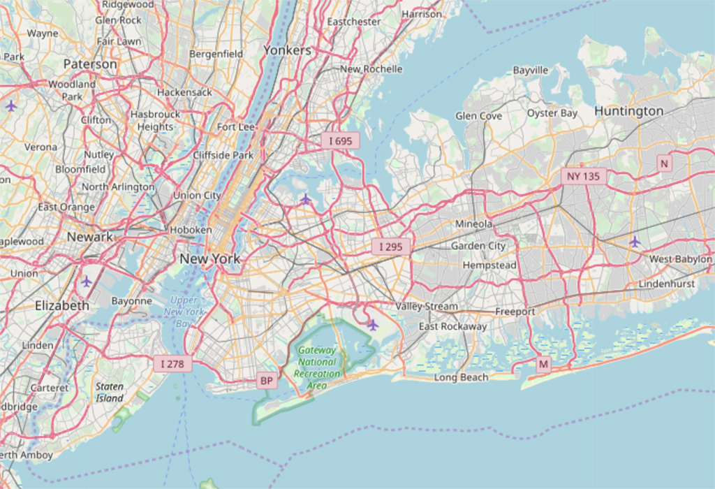 Map of New York City Highways