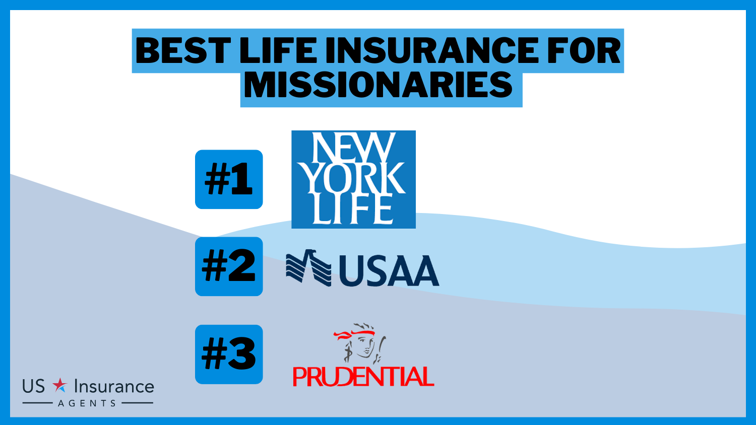 3 Best Life Insurance for Missionaries-USIA: New York Life, USAA, and Prudential.