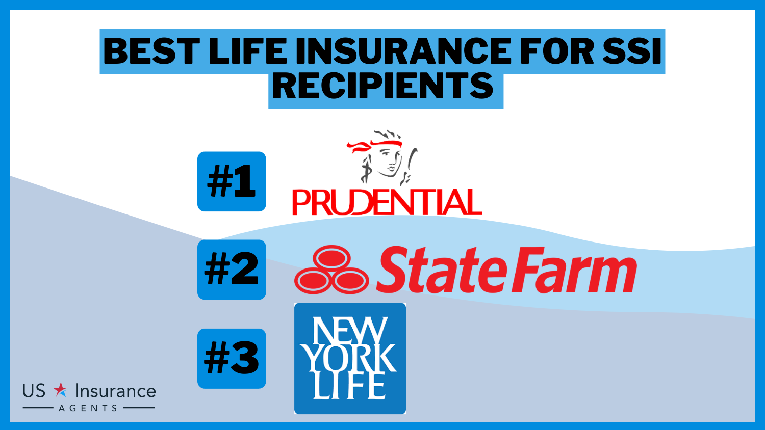 3 Best Life Insurance for SSI Recipients: Prudential, State Farm and New York Life.