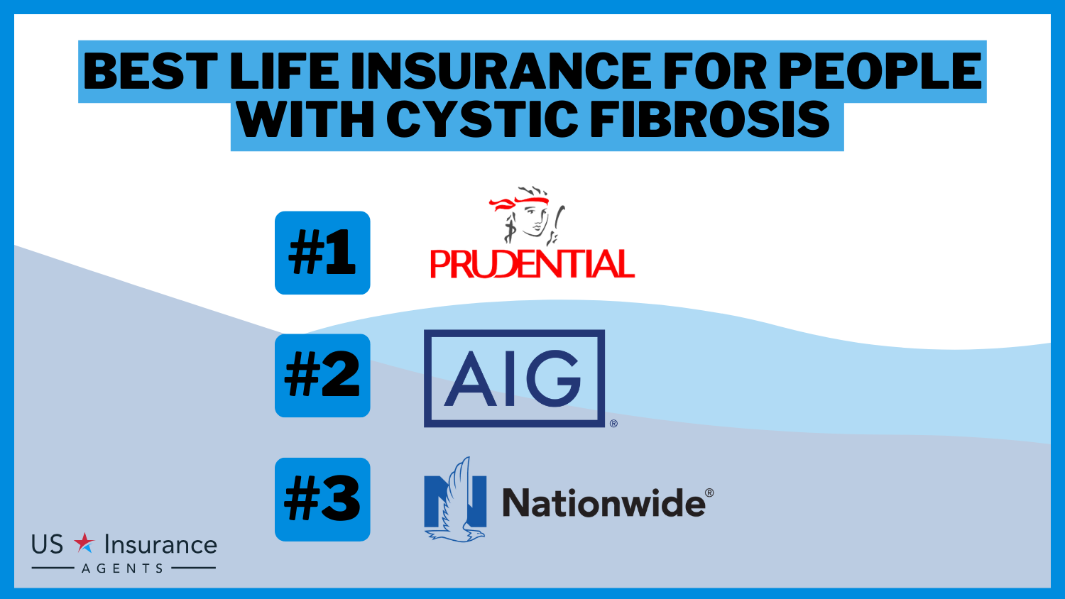 3 Best Life Insurance for People With Cystic Fibrosis: Prudential, AIG, and Nationwide.
