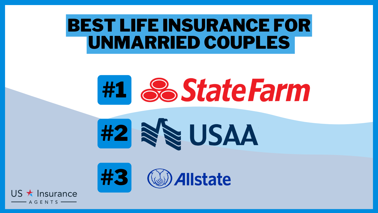 3 Best Life Insurance for Unmarried Couples: State Farm, USAA and Allstate.