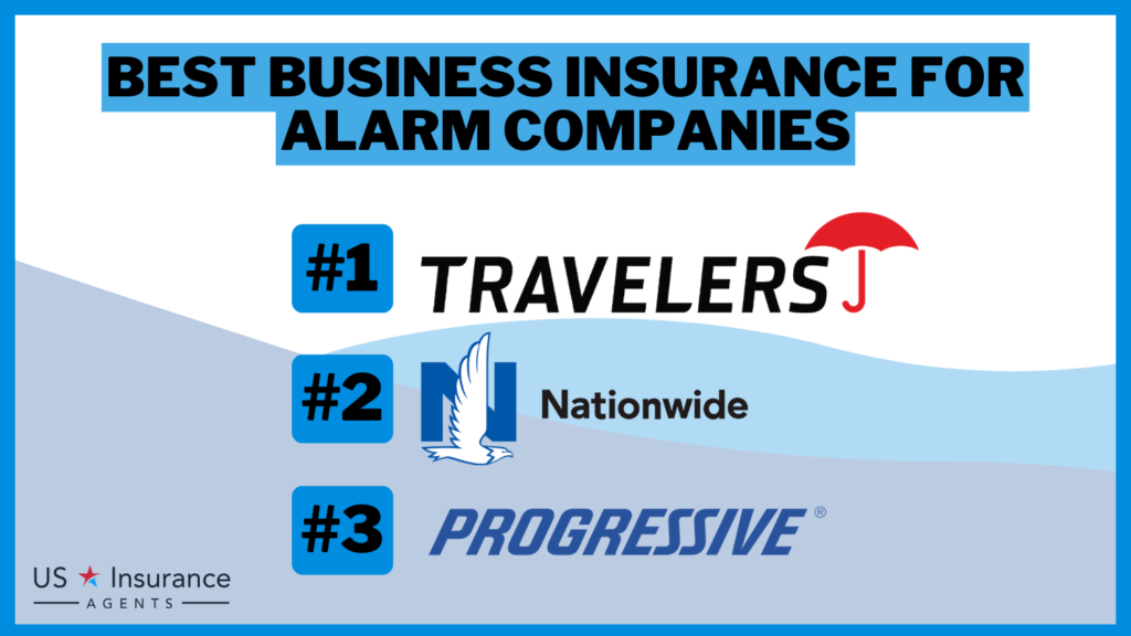 Best business insurance for alarm companies: Travelers, Nationwide and Progressive