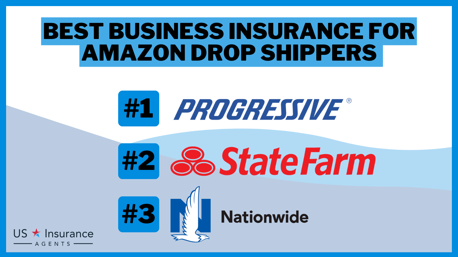 3 Best Business Insurance for Amazon Dropshipping: Progressive, State Farm and Nationwide.
