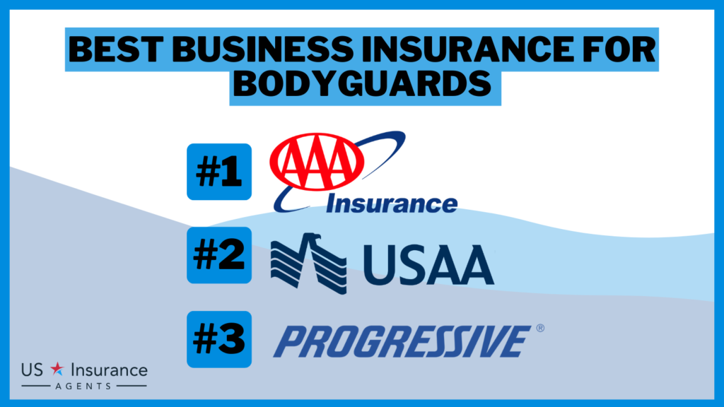 3 Best Business Insurance For Bodyguards: AAA, USAA and Progressive.