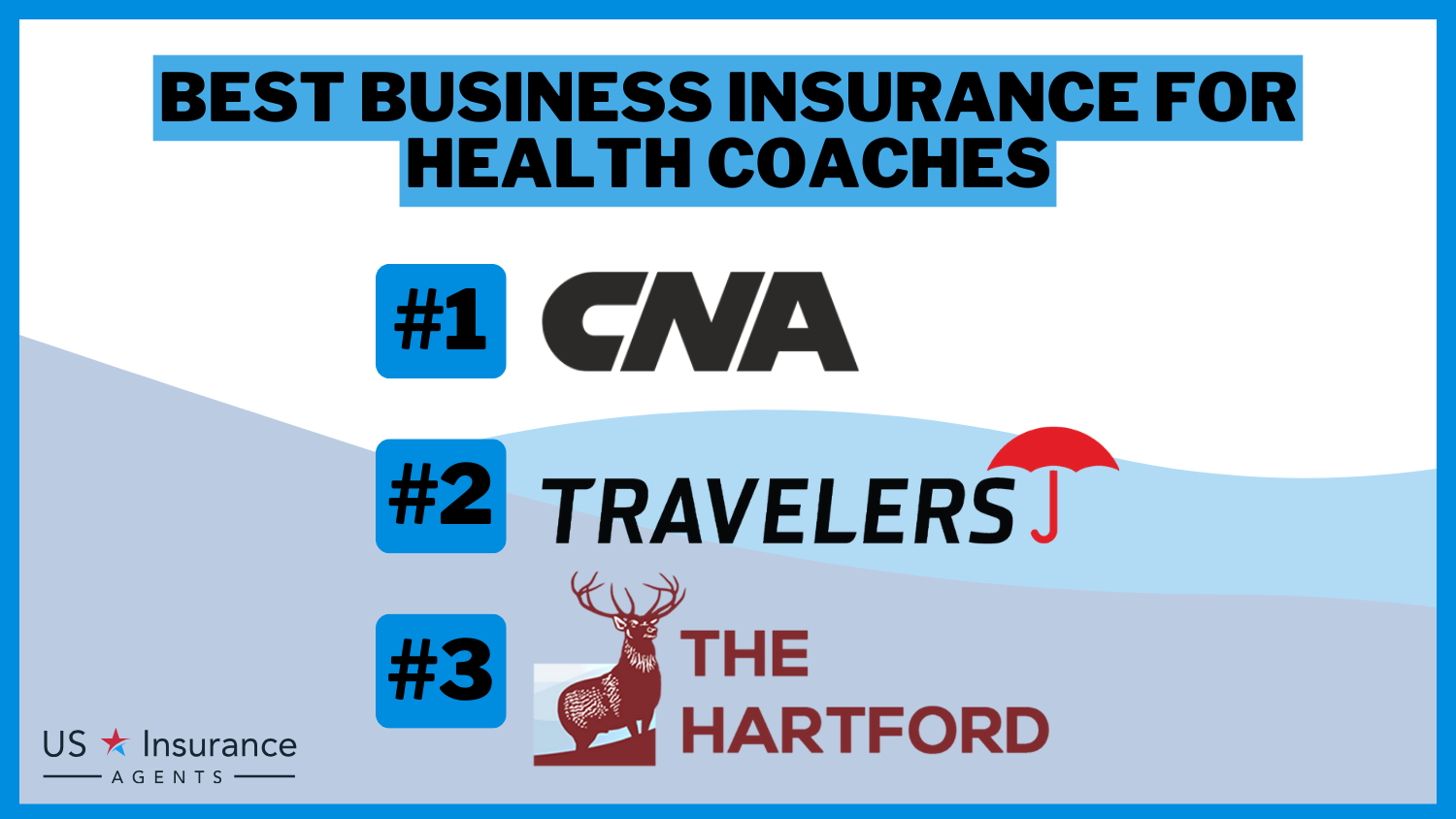 Best Business Insurance for Heatlh Coaches: CNA, Travelers and The Hartford.