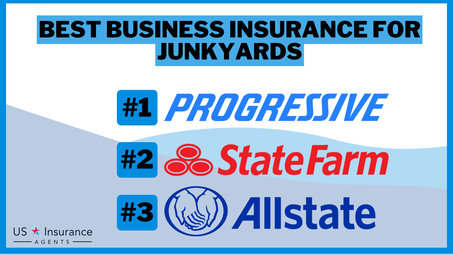3 Best Business Insurance for Junkyards: Progressive, State Farm, and Allstate.