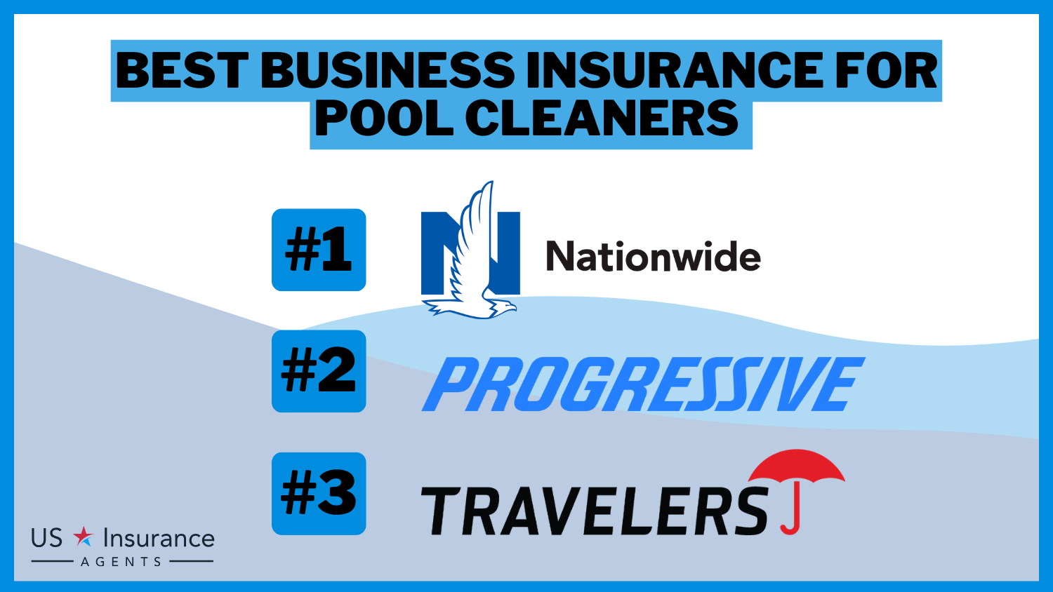 3 Best Business Insurance for Pool Cleaners: Nationwide, Progressive, and Travelers.
