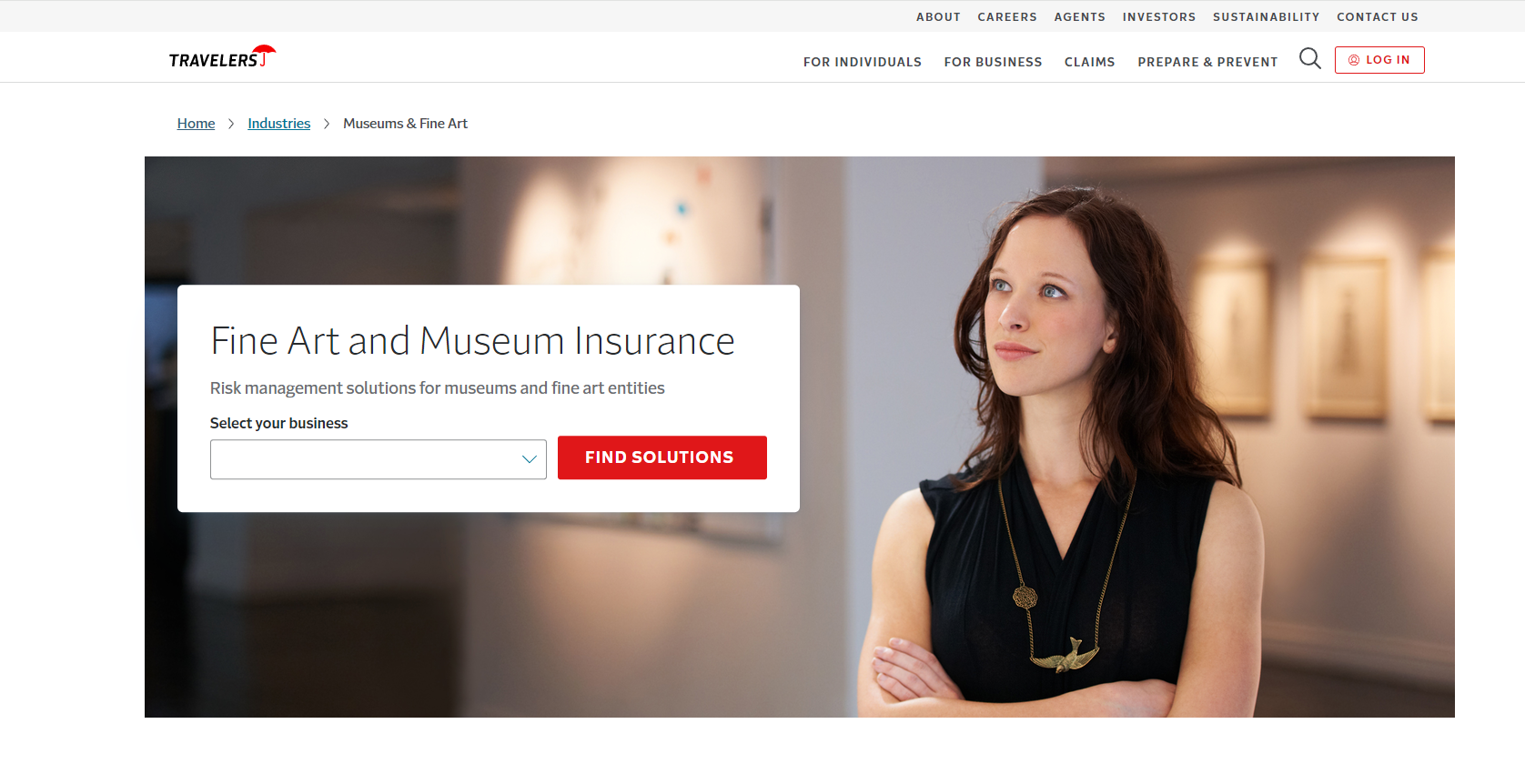 Travelers: Best Business Insurance for art galleries