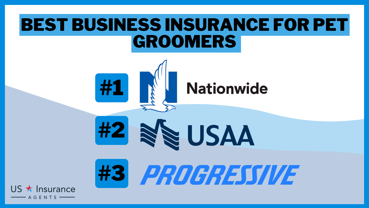 3 Best Business Insurance for Pet Groomers: Nationwide, USAA, and Progressive.