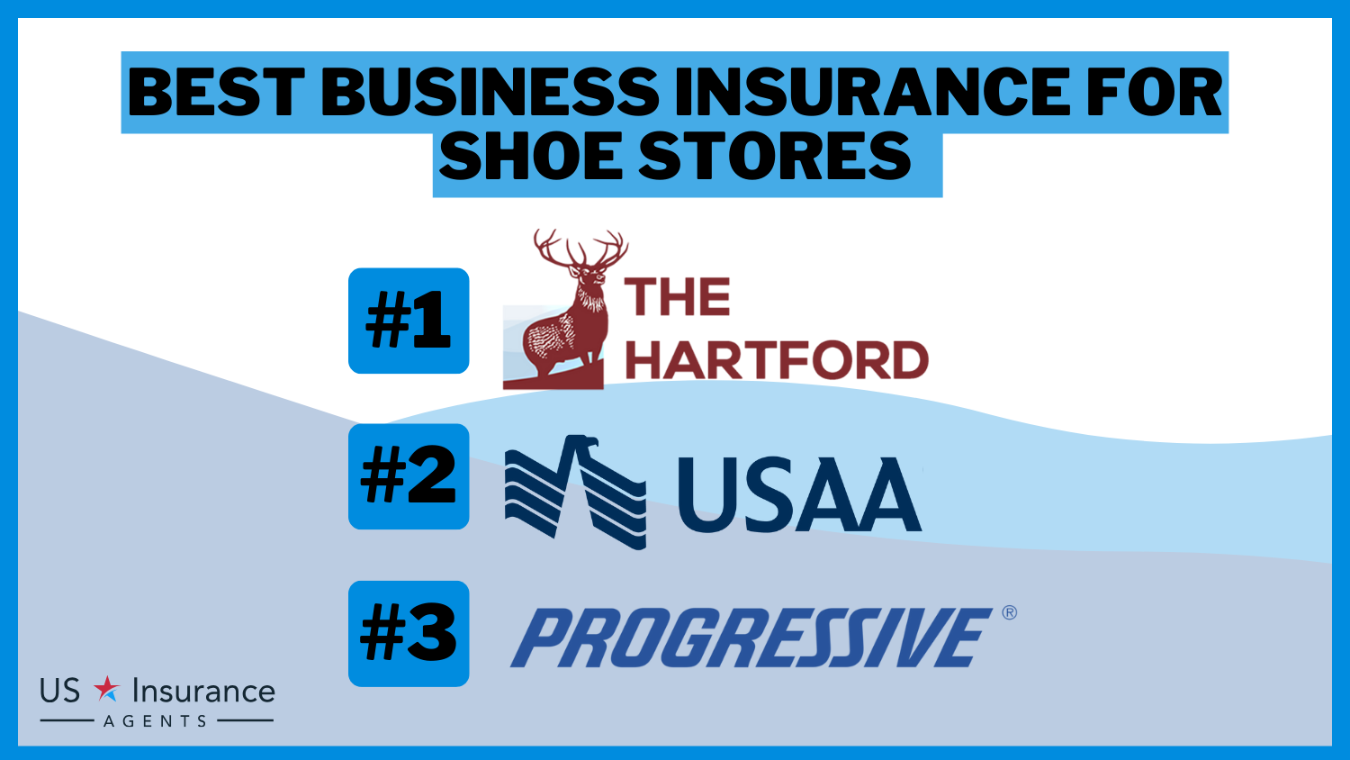3 Best Business Insurance for Shoe Stores: The Hartford, USAA and Progressive.