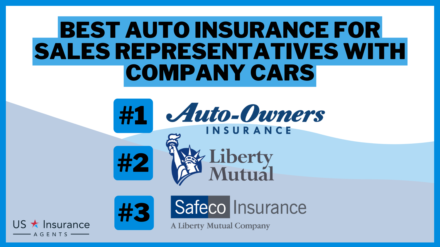 Best Auto Insurance for Sales Representatives With Company Cars: Auto-Owners, Liberty Mutual and Safeco.