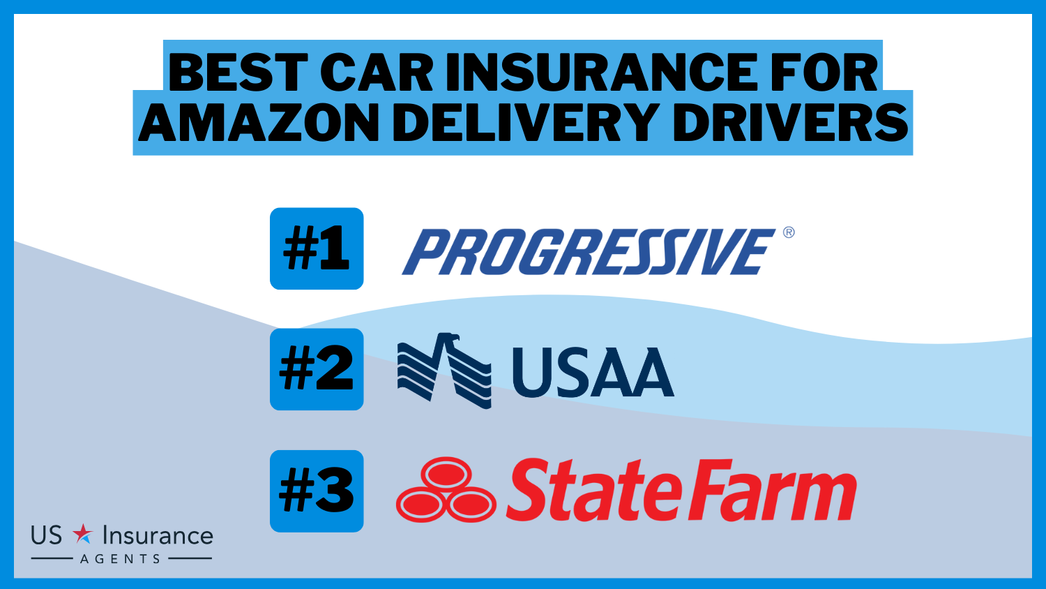 3 Best Car Insurance for Amazon Delivery Drivers: Progressive, USAA, and State Farm.
