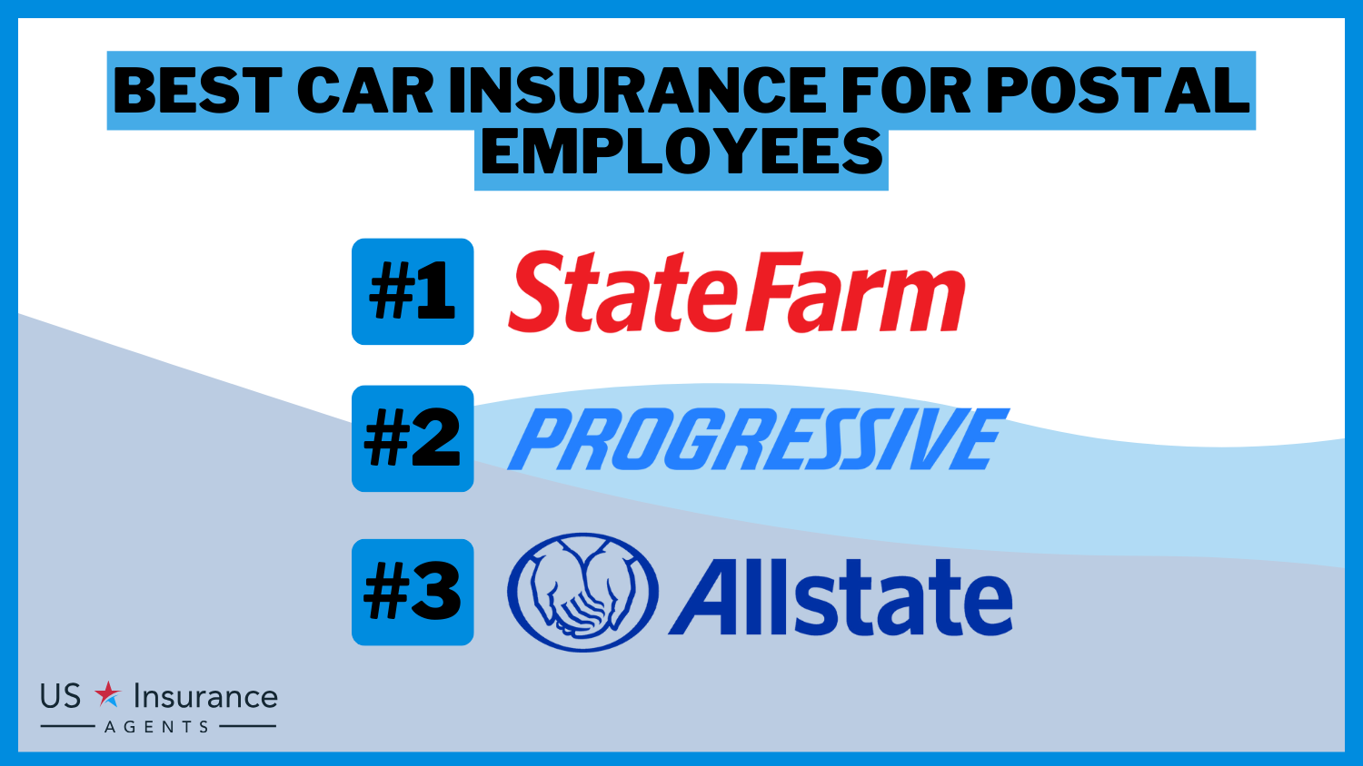 Best Car Insurance for Postal Employees: State Farm, Progressive, and Allstate.