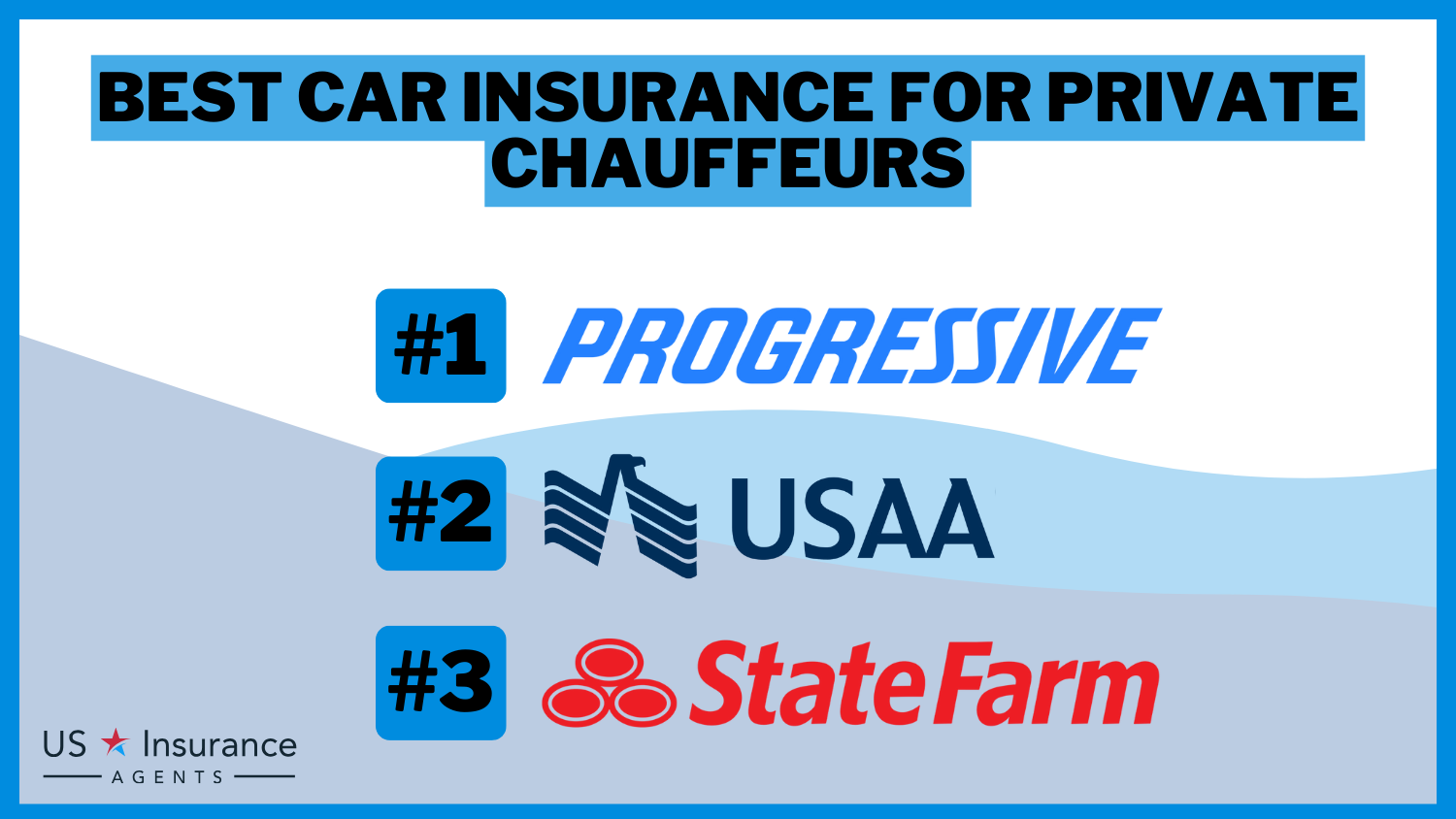 Best Car Insurance for Private Chauffeurs: Progressive, USAA and State Farm.