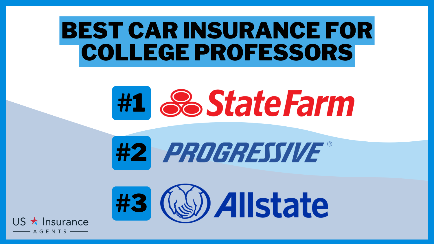 3 Best Car Insurance for College Professors: State Farm, Progressive, and Allstate.